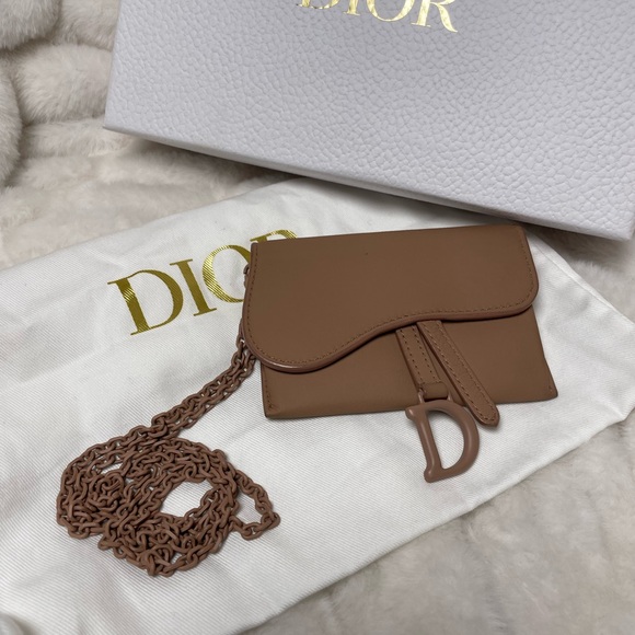DIOR ULTRA MATTE NANO SADDLE BAG IN TAN - Picture 1 of 7
